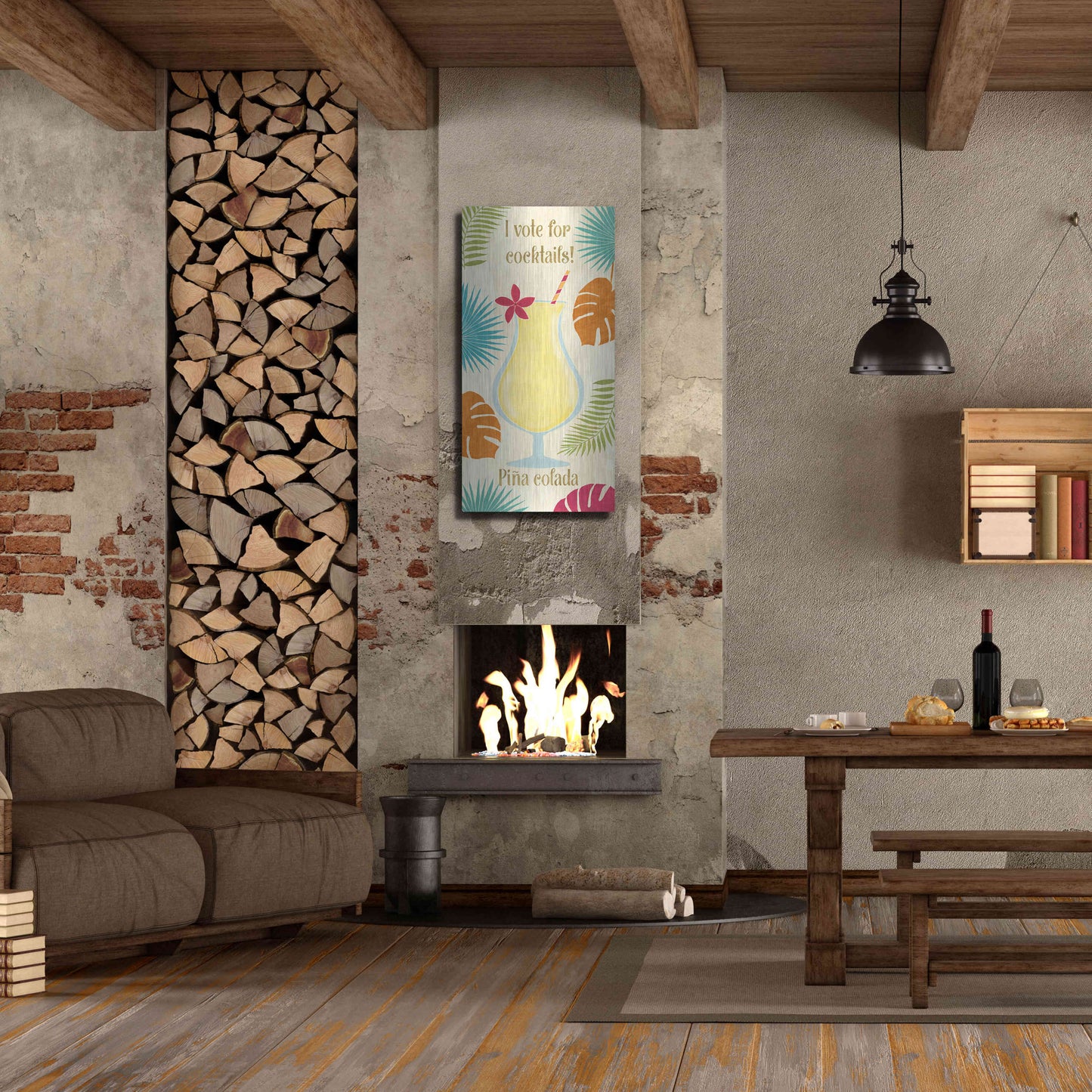 Luxe Metal Art 'Exotic Breeze XV' by Veronique Charron, Metal Wall Art,24x48