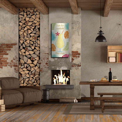 Luxe Metal Art 'Exotic Breeze XV' by Veronique Charron, Metal Wall Art,24x48