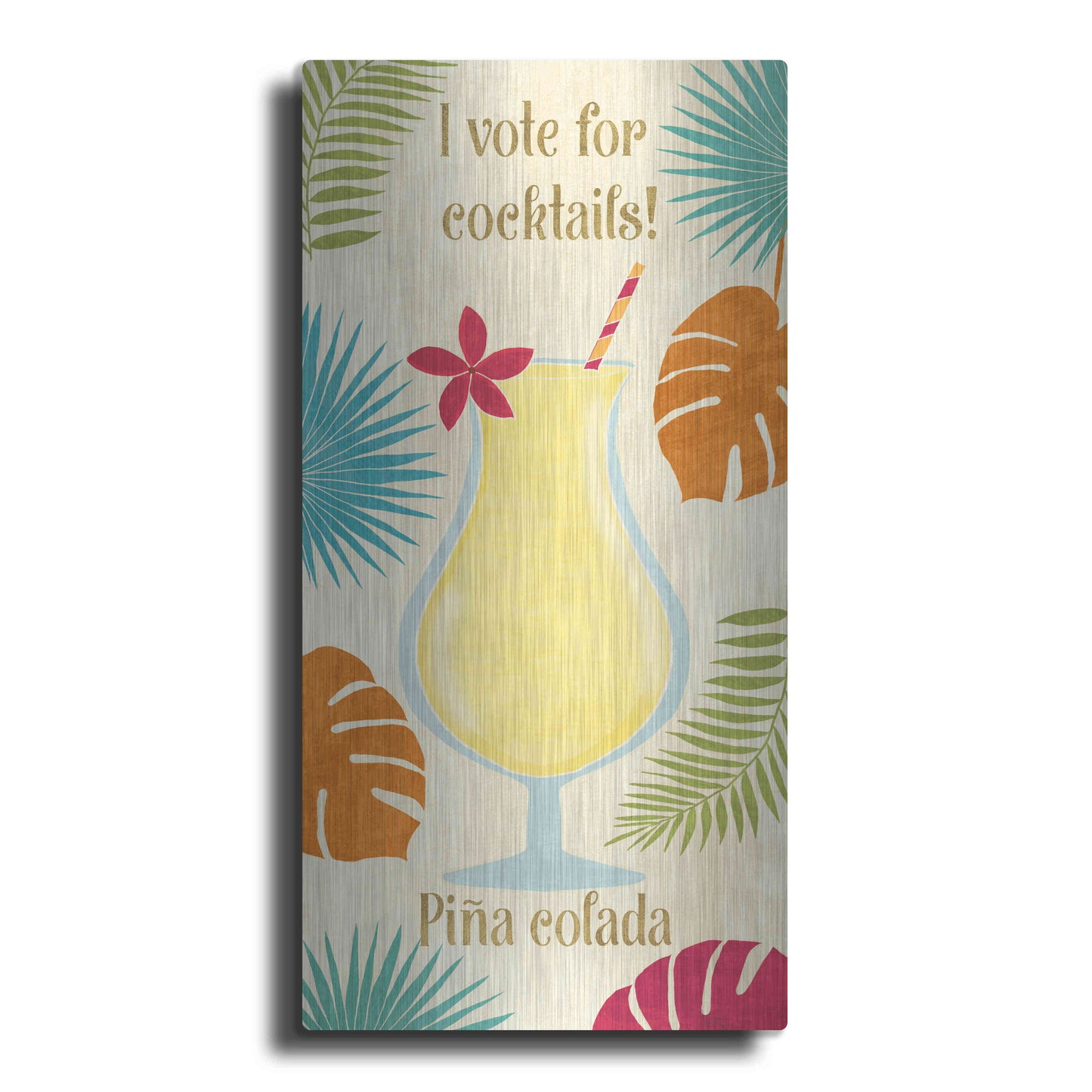 Luxe Metal Art 'Exotic Breeze XV' by Veronique Charron, Metal Wall Art