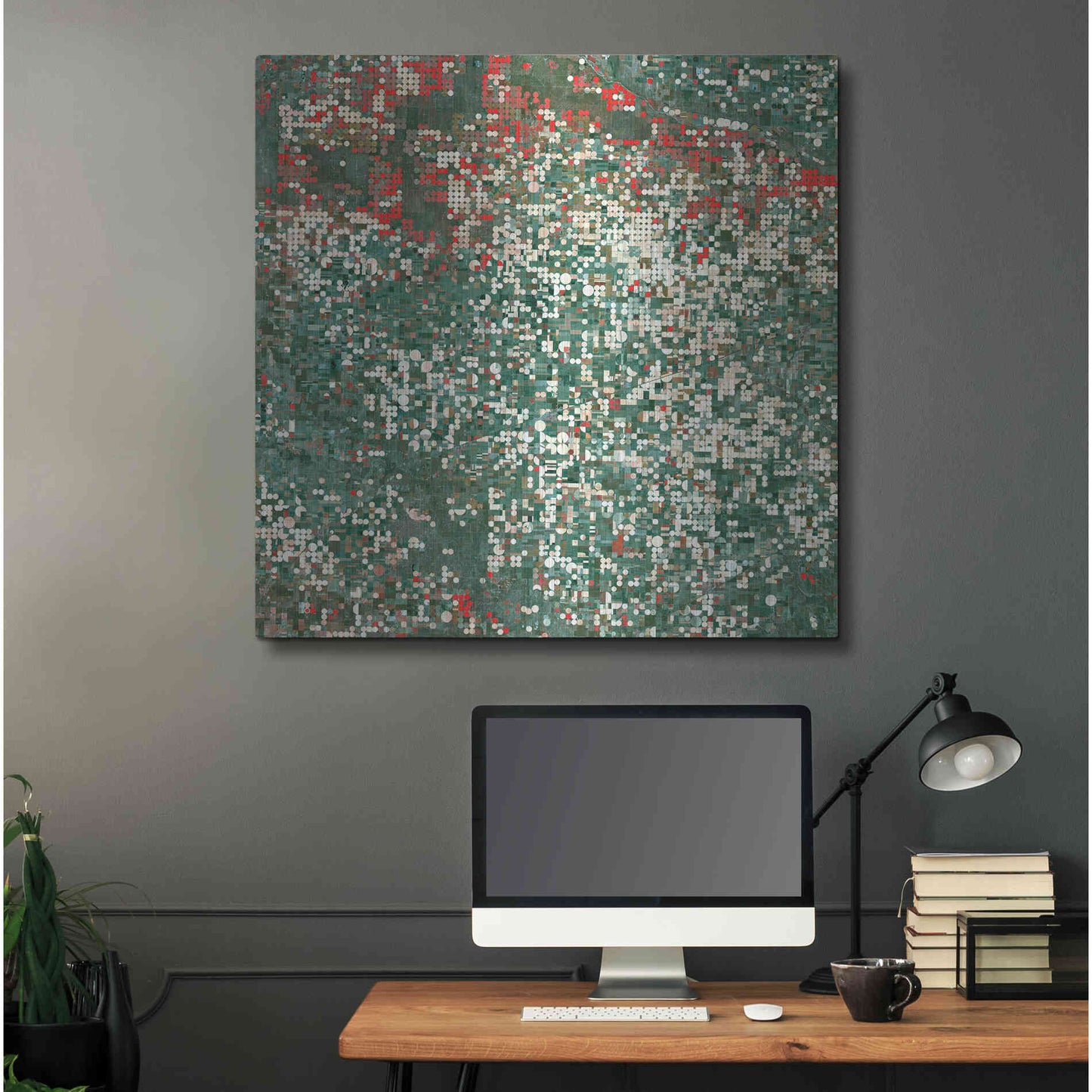 Luxe Metal Art 'Earth as Art: Garden City' Metal Wall Art,36x36