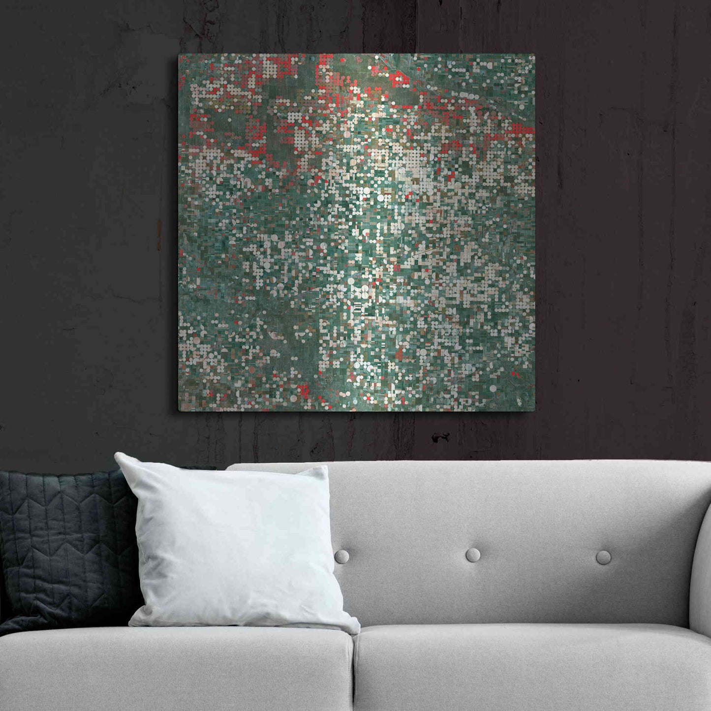 Luxe Metal Art 'Earth as Art: Garden City' Metal Wall Art,36x36