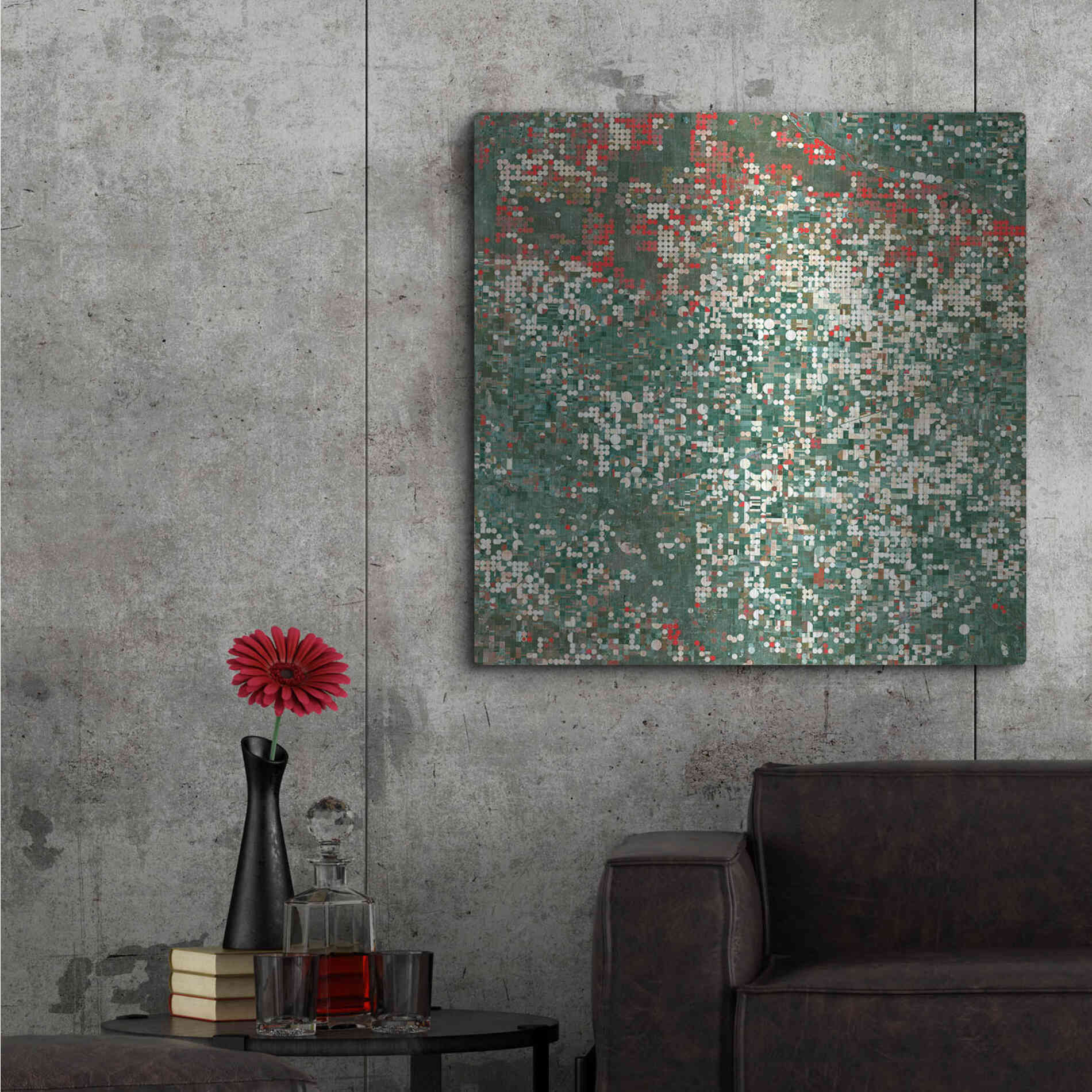 Luxe Metal Art 'Earth as Art: Garden City' Metal Wall Art,36x36