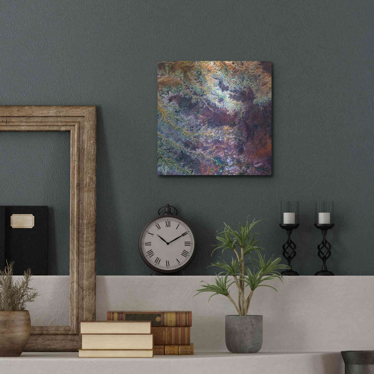 Luxe Metal Art 'Earth as Art: Ghadamis River' Metal Wall Art,12x12