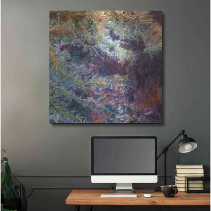 Luxe Metal Art 'Earth as Art: Ghadamis River' Metal Wall Art,36x36