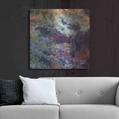Luxe Metal Art 'Earth as Art: Ghadamis River' Metal Wall Art,36x36