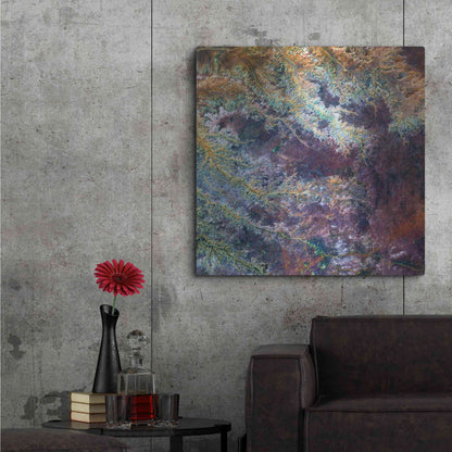 Luxe Metal Art 'Earth as Art: Ghadamis River' Metal Wall Art,36x36