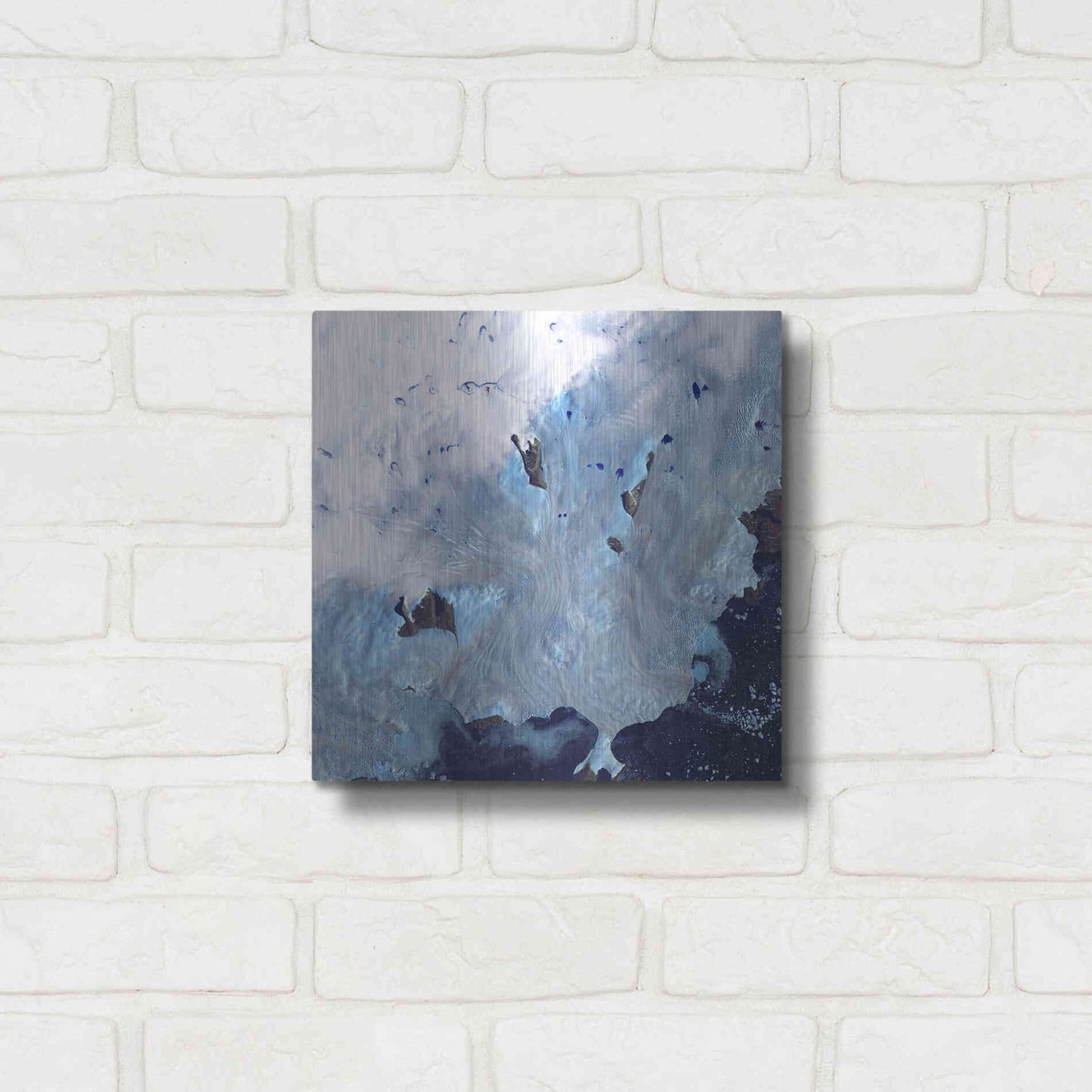 Luxe Metal Art 'Earth as Art: Greenland Coast' Metal Wall Art,12x12
