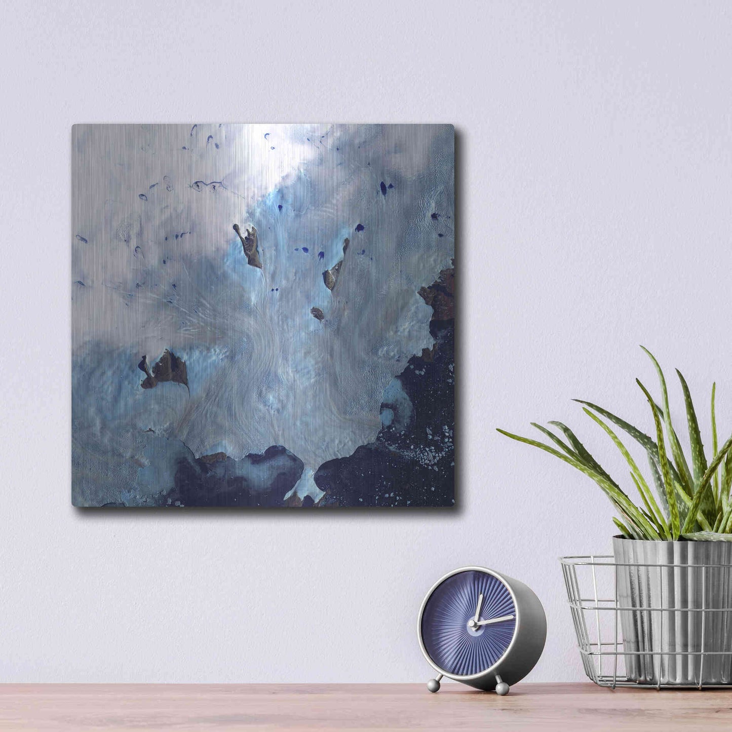 Luxe Metal Art 'Earth as Art: Greenland Coast' Metal Wall Art,12x12