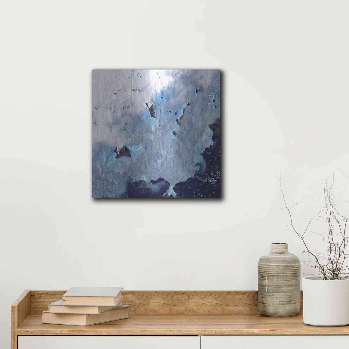 Luxe Metal Art 'Earth as Art: Greenland Coast' Metal Wall Art,12x12