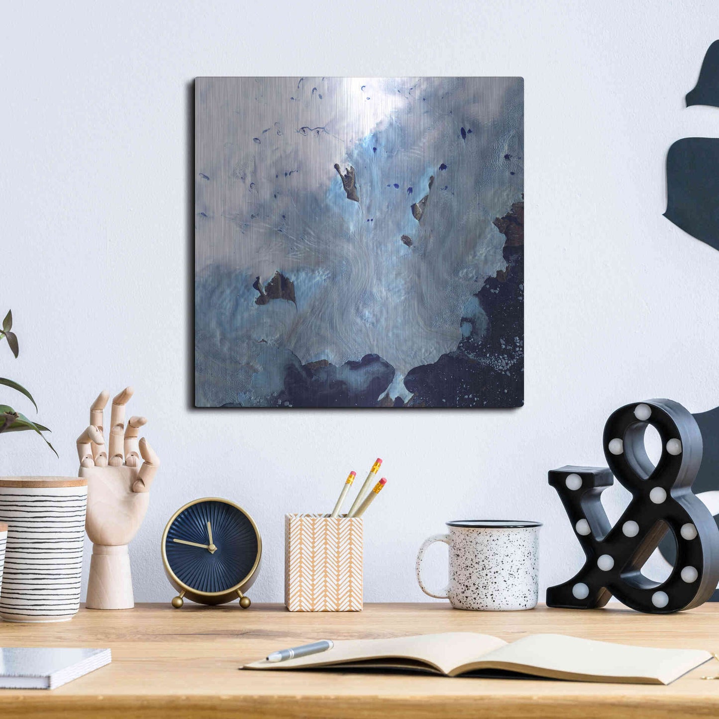 Luxe Metal Art 'Earth as Art: Greenland Coast' Metal Wall Art,12x12