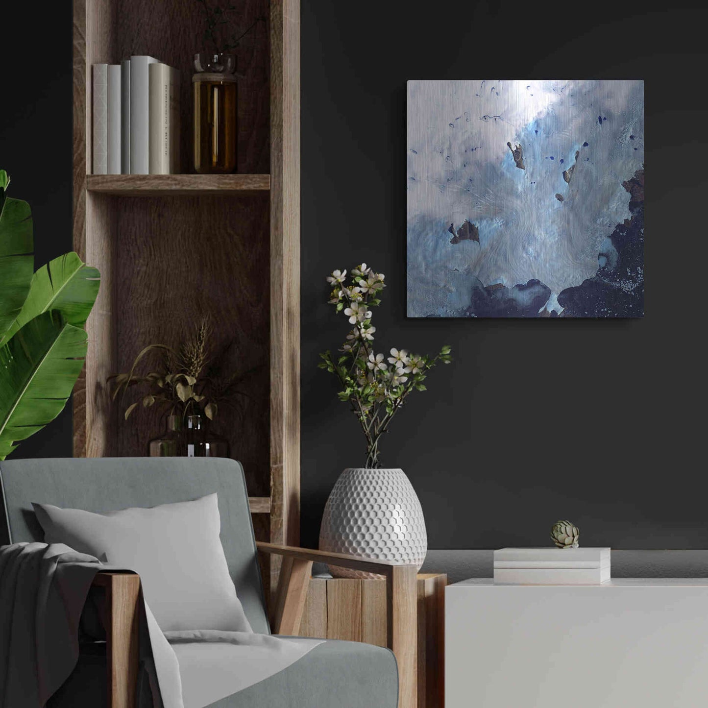 Luxe Metal Art 'Earth as Art: Greenland Coast' Metal Wall Art,24x24