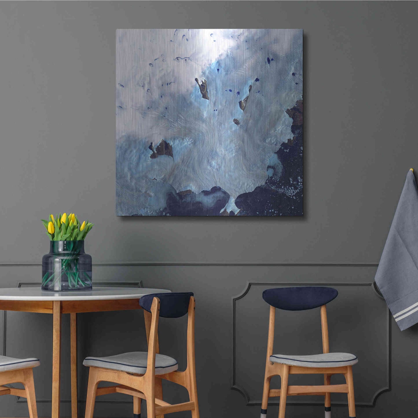 Luxe Metal Art 'Earth as Art: Greenland Coast' Metal Wall Art,36x36