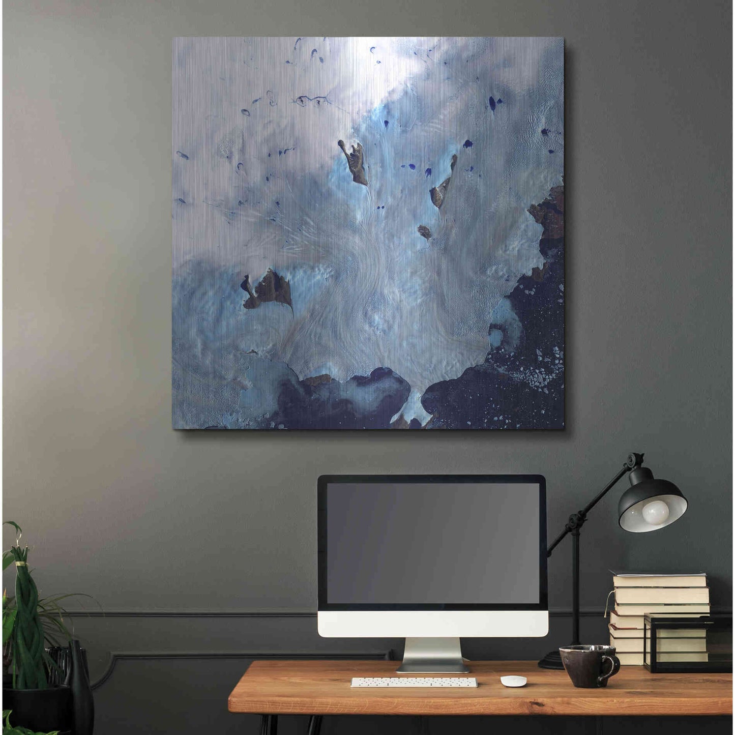 Luxe Metal Art 'Earth as Art: Greenland Coast' Metal Wall Art,36x36