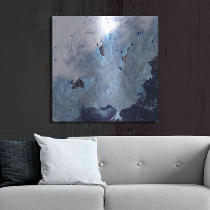 Luxe Metal Art 'Earth as Art: Greenland Coast' Metal Wall Art,36x36