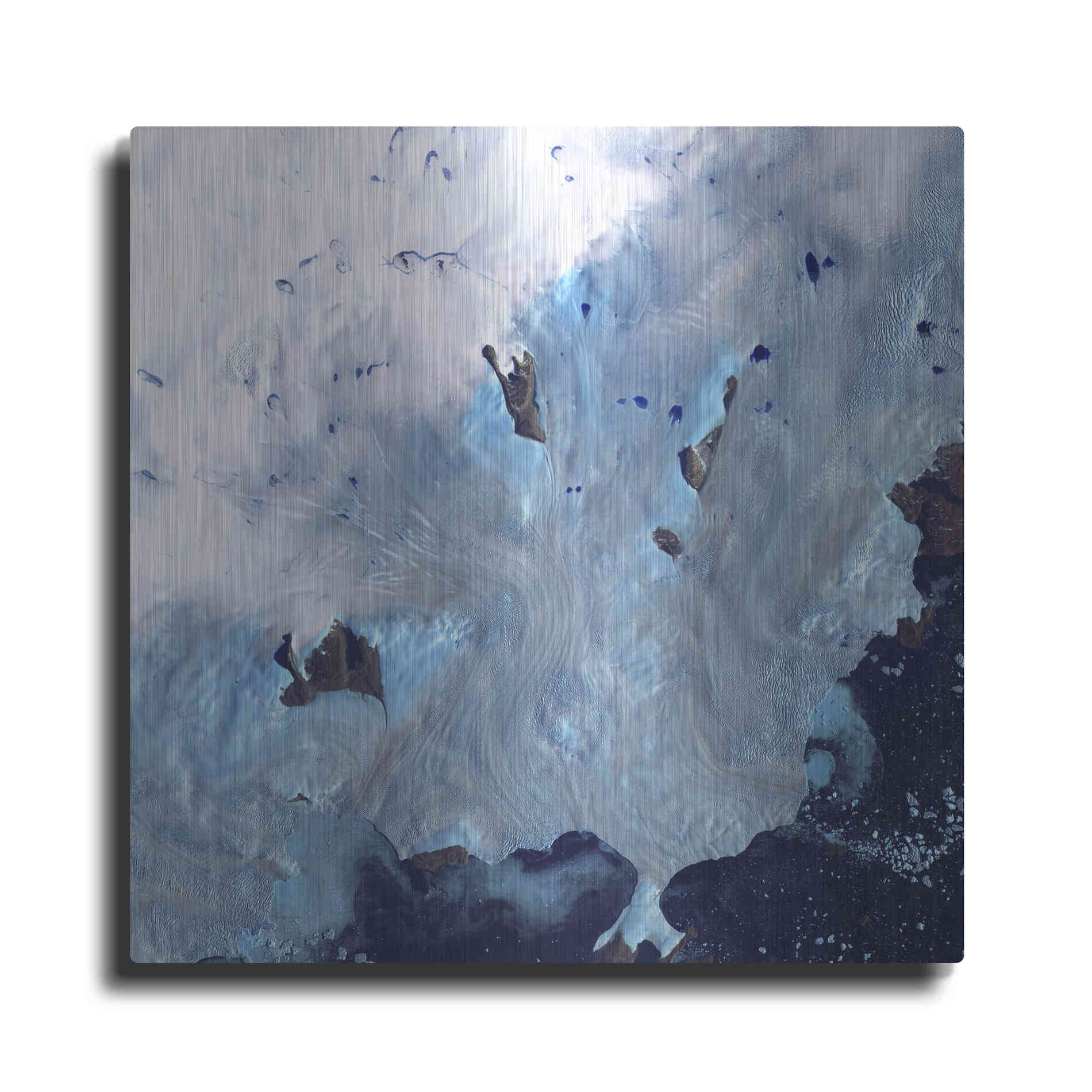 Luxe Metal Art 'Earth as Art: Greenland Coast' Metal Wall Art