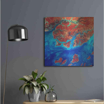Luxe Metal Art 'Earth as Art: Guinea-Bissau' Metal Wall Art,24x24