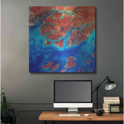 Luxe Metal Art 'Earth as Art: Guinea-Bissau' Metal Wall Art,36x36