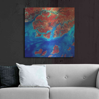 Luxe Metal Art 'Earth as Art: Guinea-Bissau' Metal Wall Art,36x36