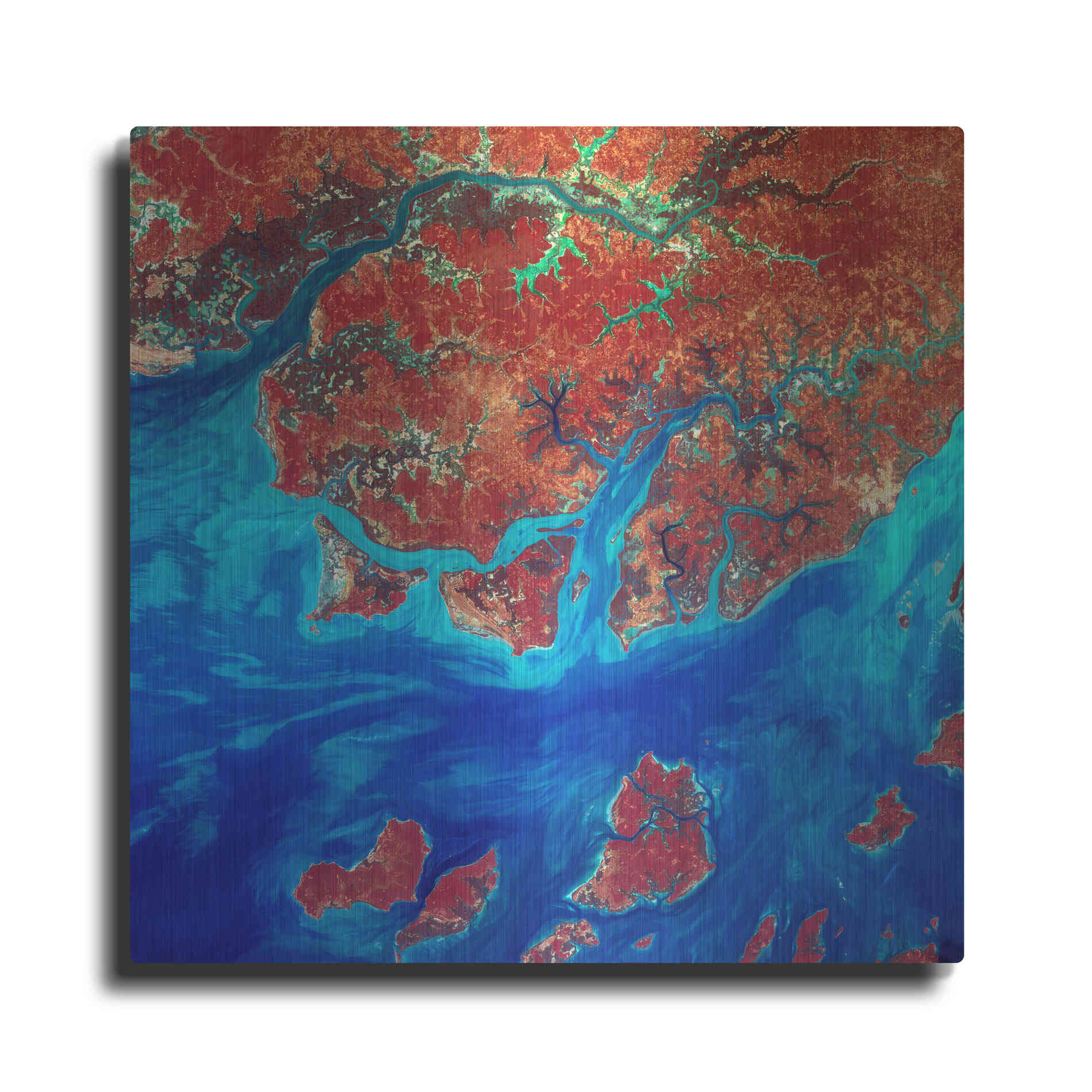 Luxe Metal Art 'Earth as Art: Guinea-Bissau' Metal Wall Art