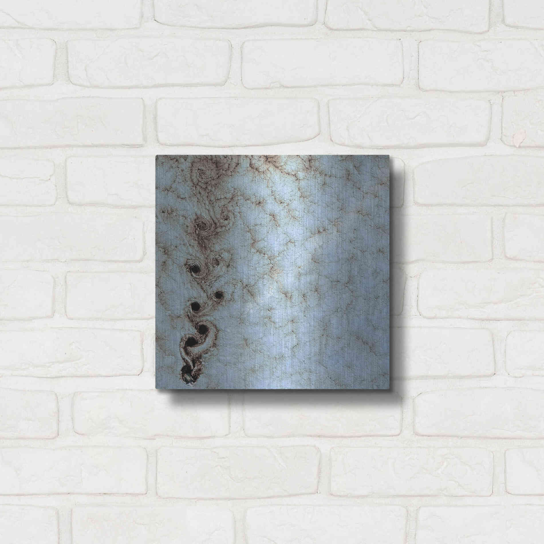 Luxe Metal Art 'Earth as Art: Karman Vortices' Metal Wall Art,12x12