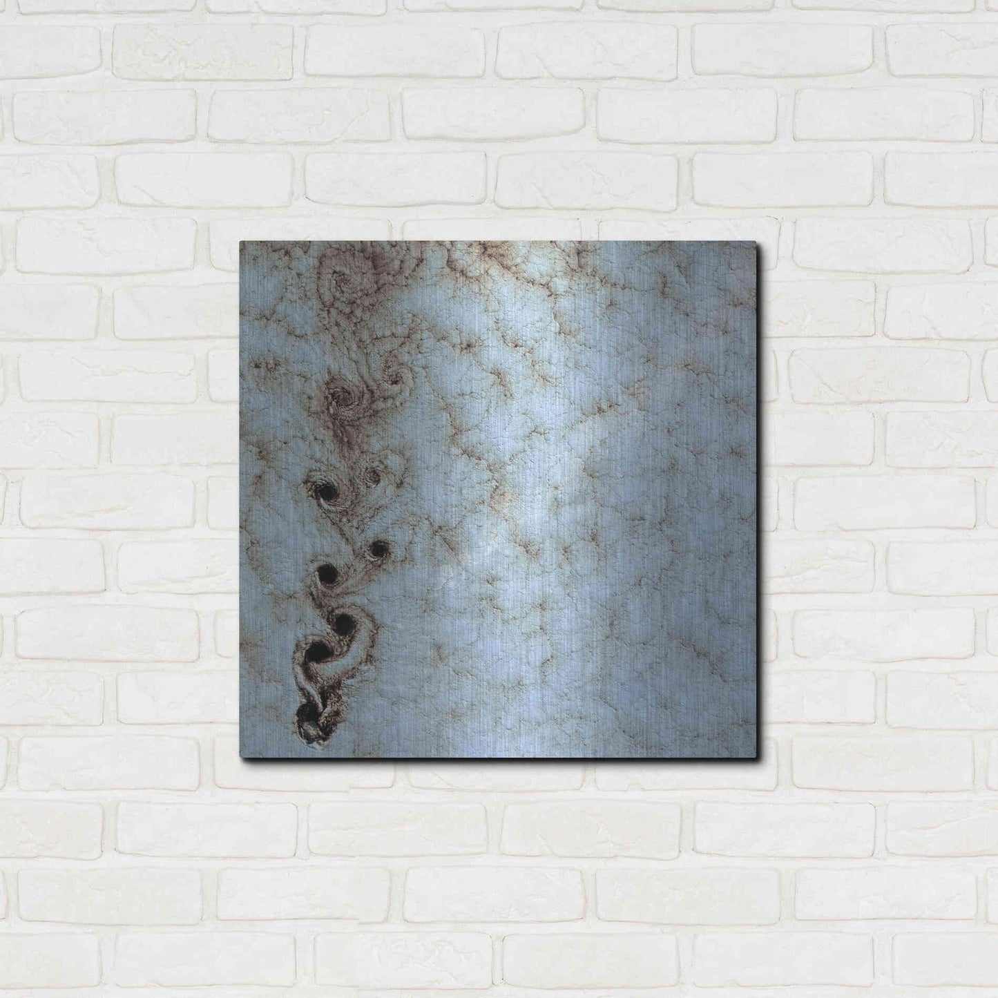 Luxe Metal Art 'Earth as Art: Karman Vortices' Metal Wall Art,24x24