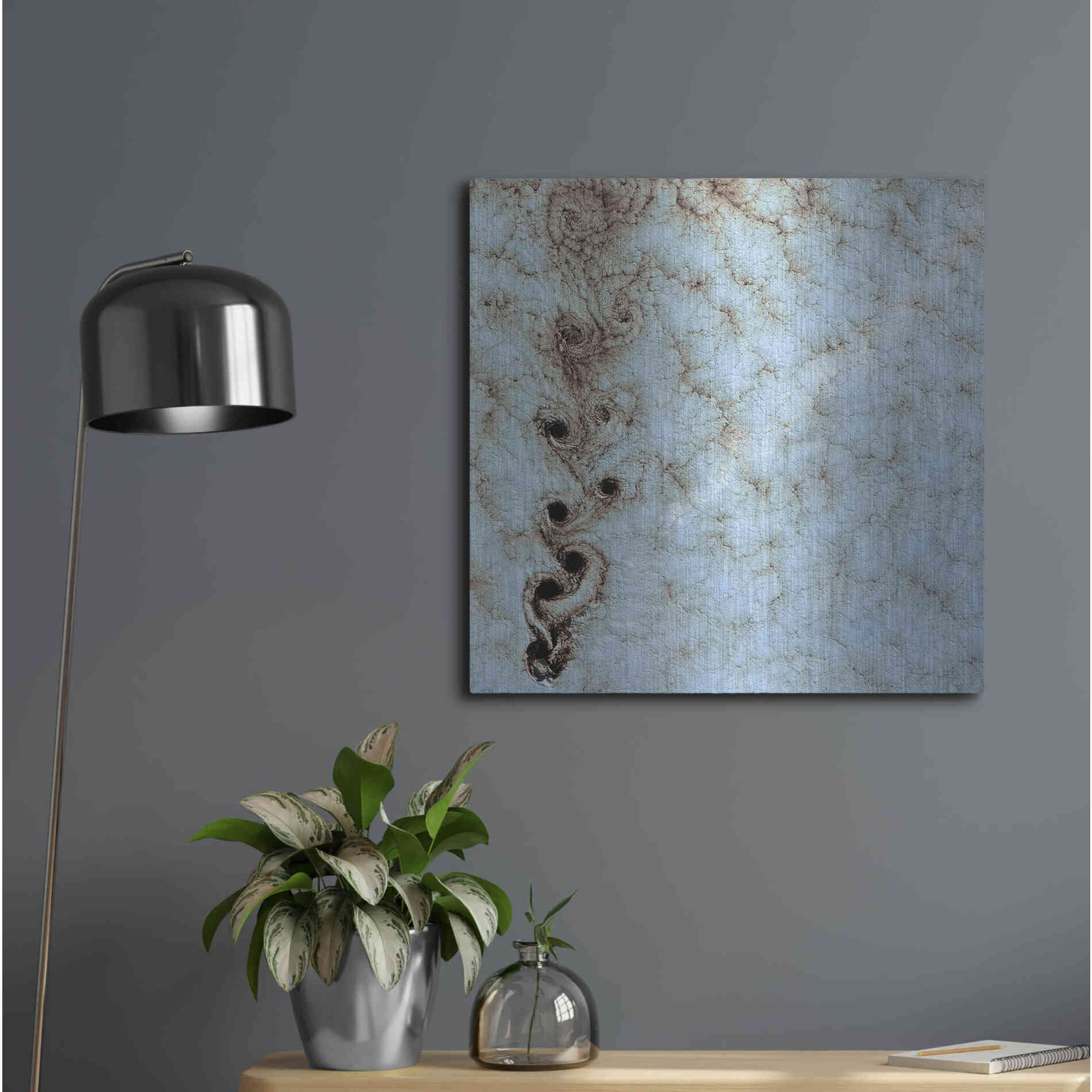 Luxe Metal Art 'Earth as Art: Karman Vortices' Metal Wall Art,24x24