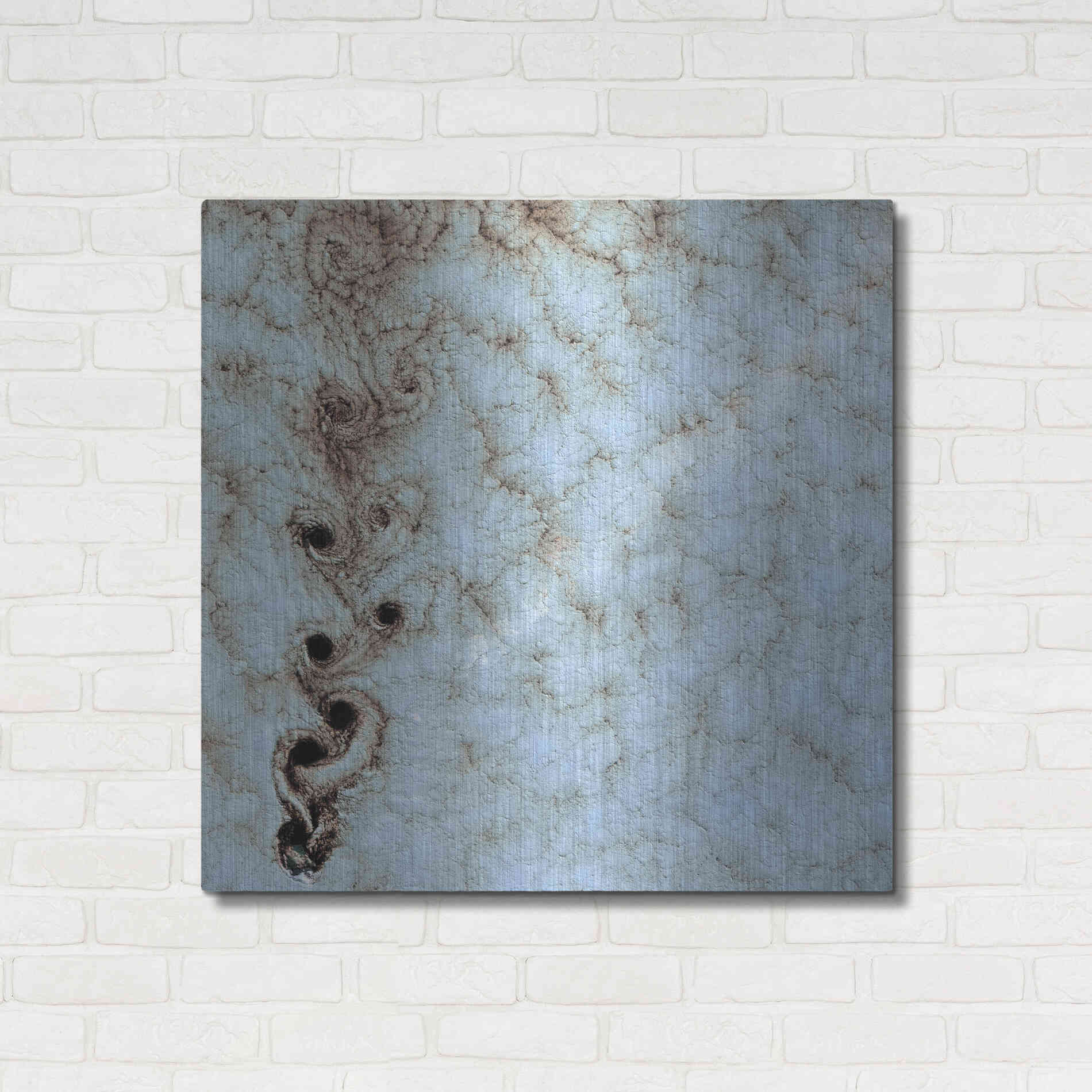 Luxe Metal Art 'Earth as Art: Karman Vortices' Metal Wall Art,36x36