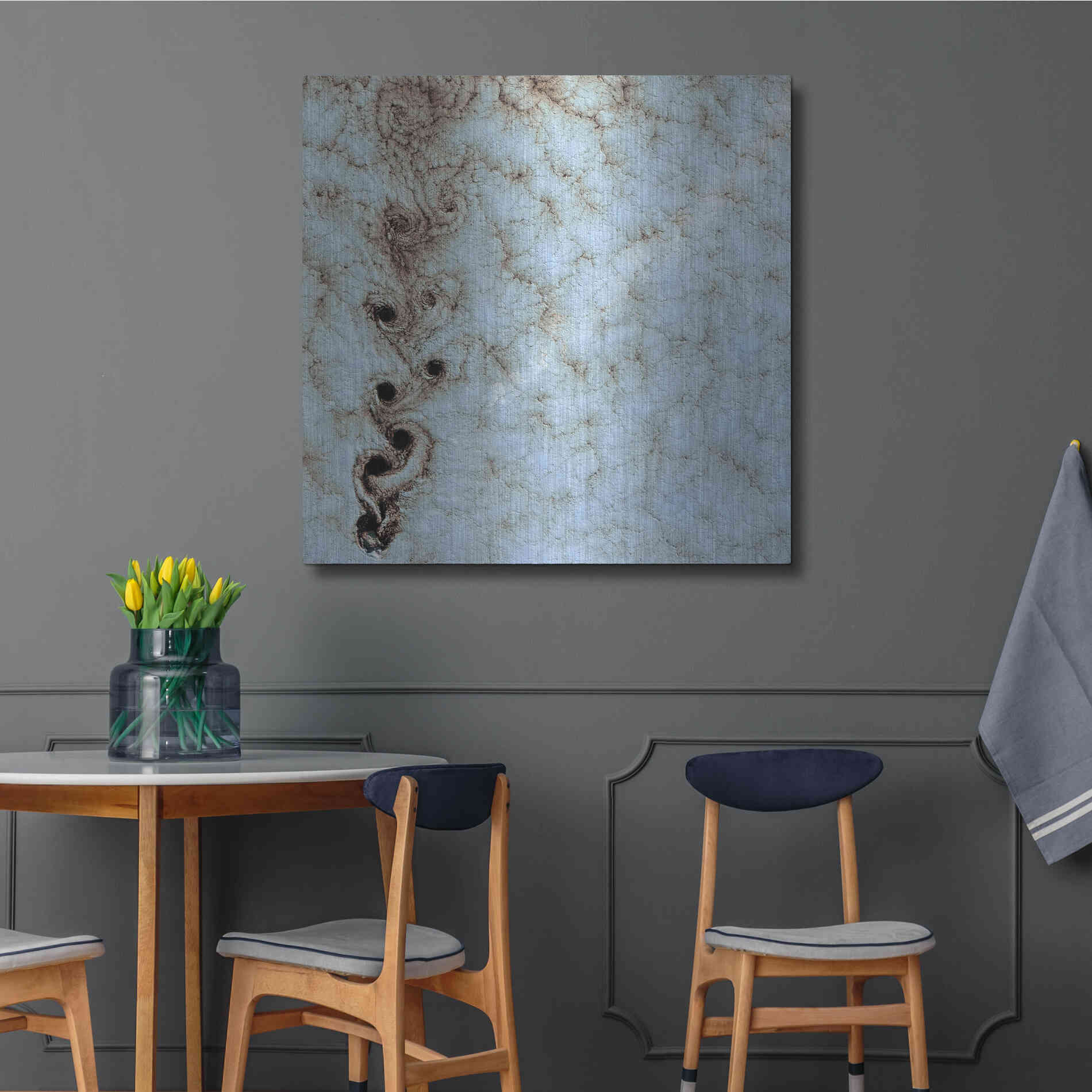 Luxe Metal Art 'Earth as Art: Karman Vortices' Metal Wall Art,36x36