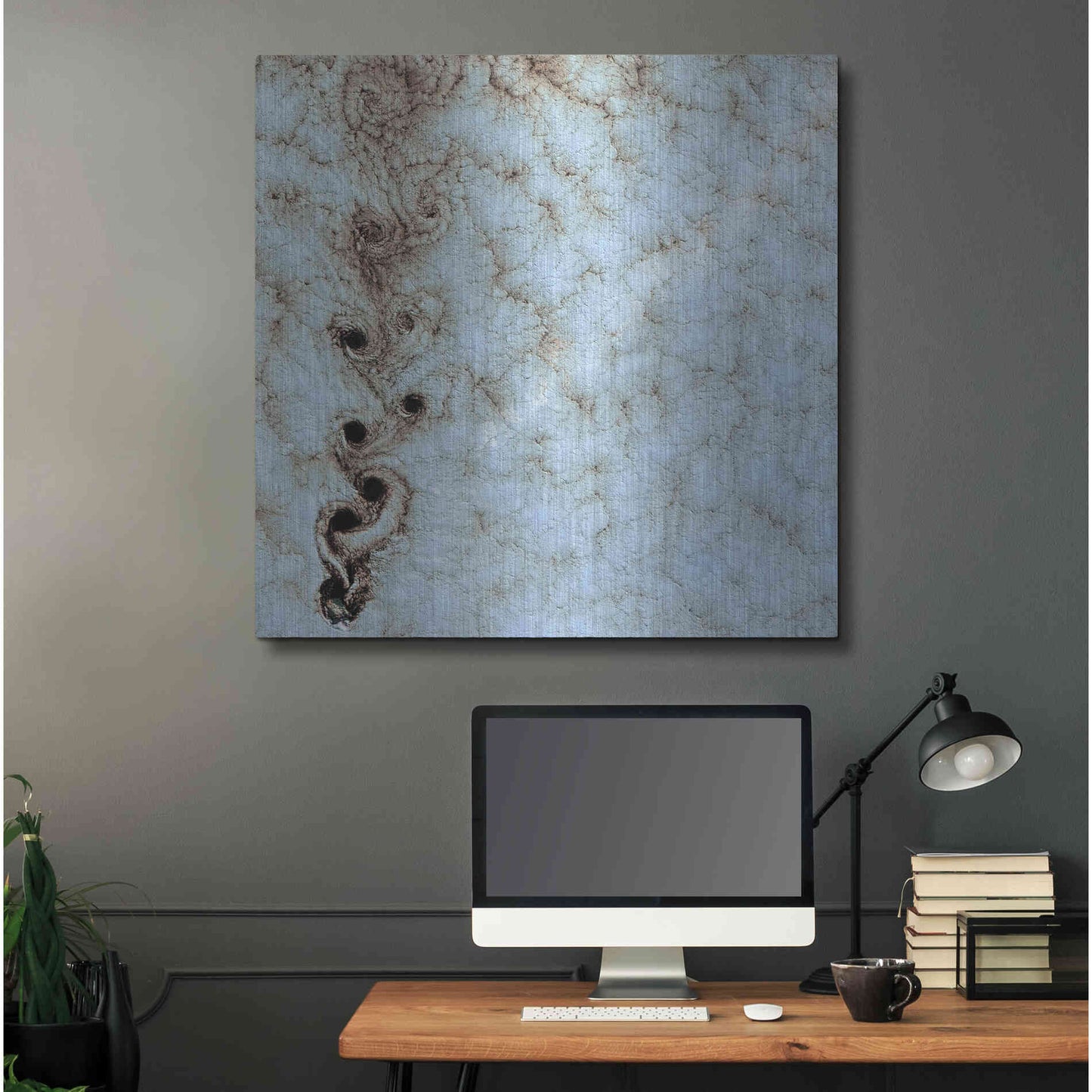 Luxe Metal Art 'Earth as Art: Karman Vortices' Metal Wall Art,36x36