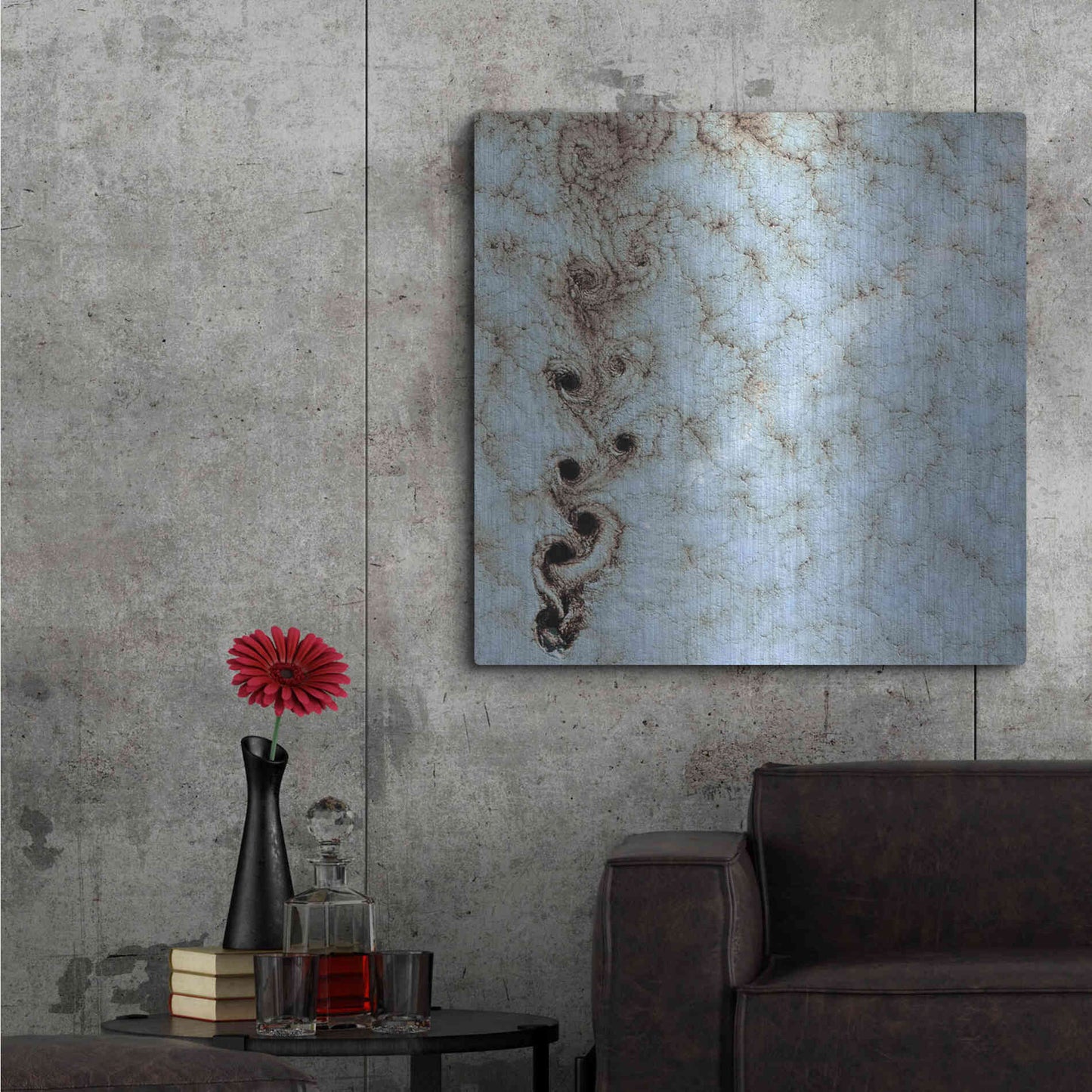 Luxe Metal Art 'Earth as Art: Karman Vortices' Metal Wall Art,36x36