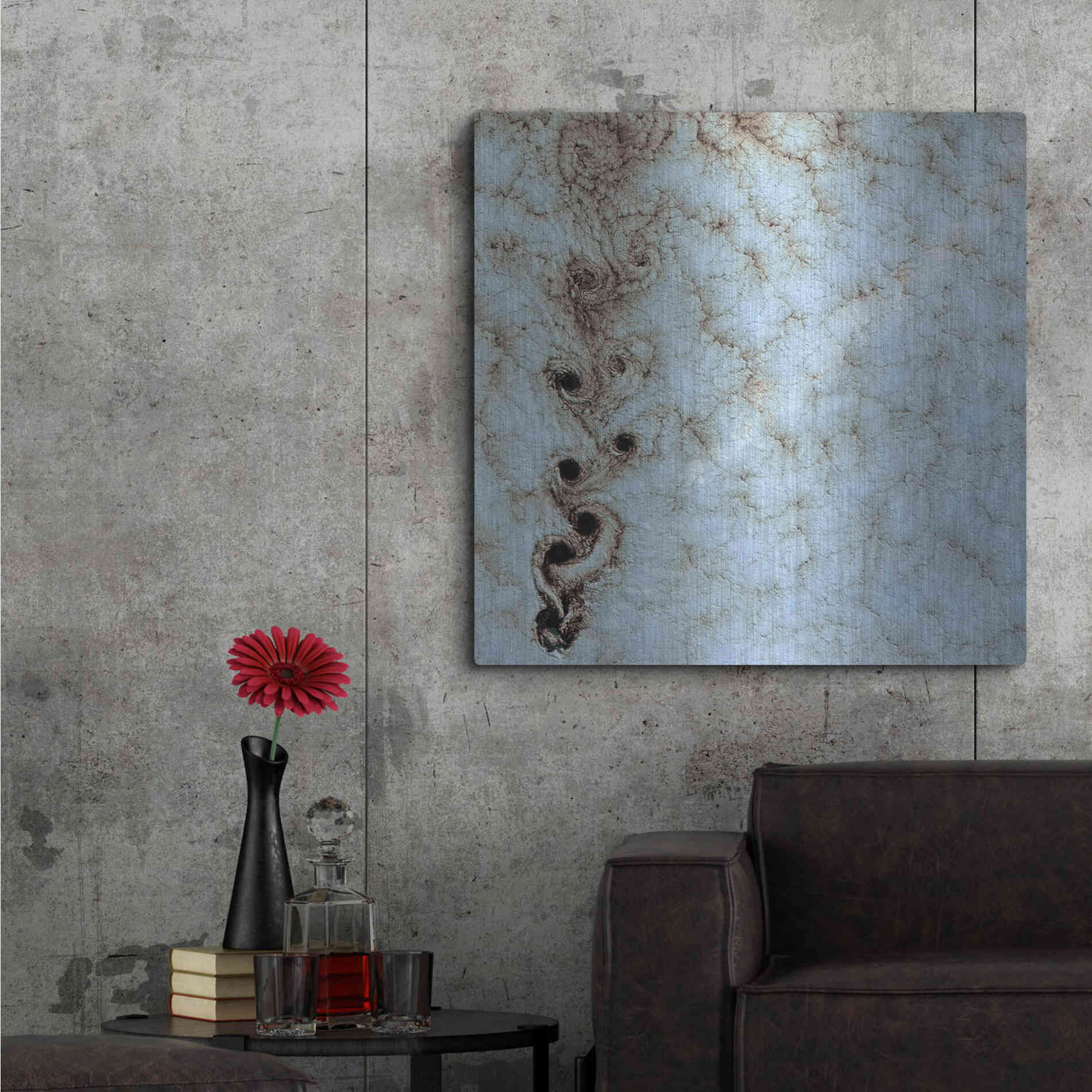 Luxe Metal Art 'Earth as Art: Karman Vortices' Metal Wall Art,36x36