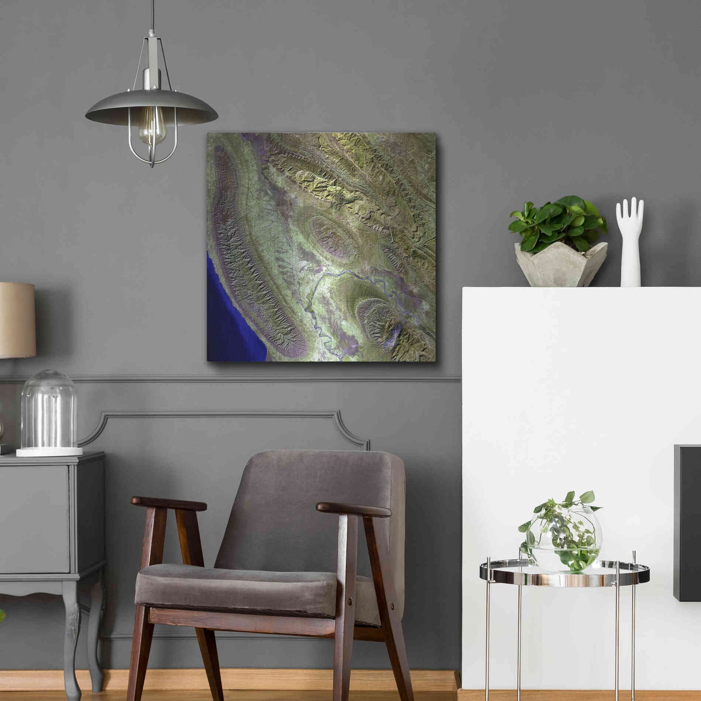 Luxe Metal Art 'Earth as Art: Konari' Metal Wall Art,24x24