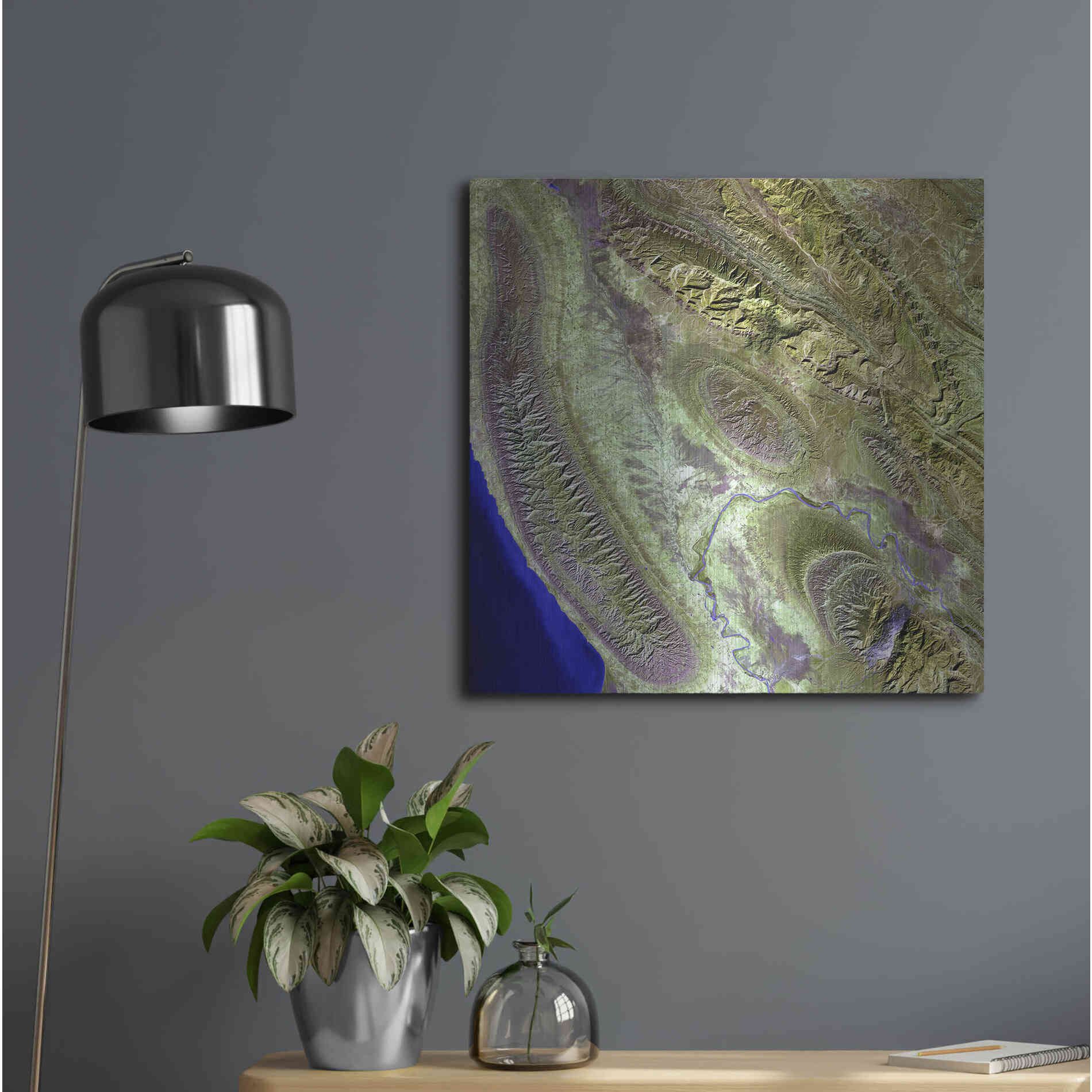 Luxe Metal Art 'Earth as Art: Konari' Metal Wall Art,24x24
