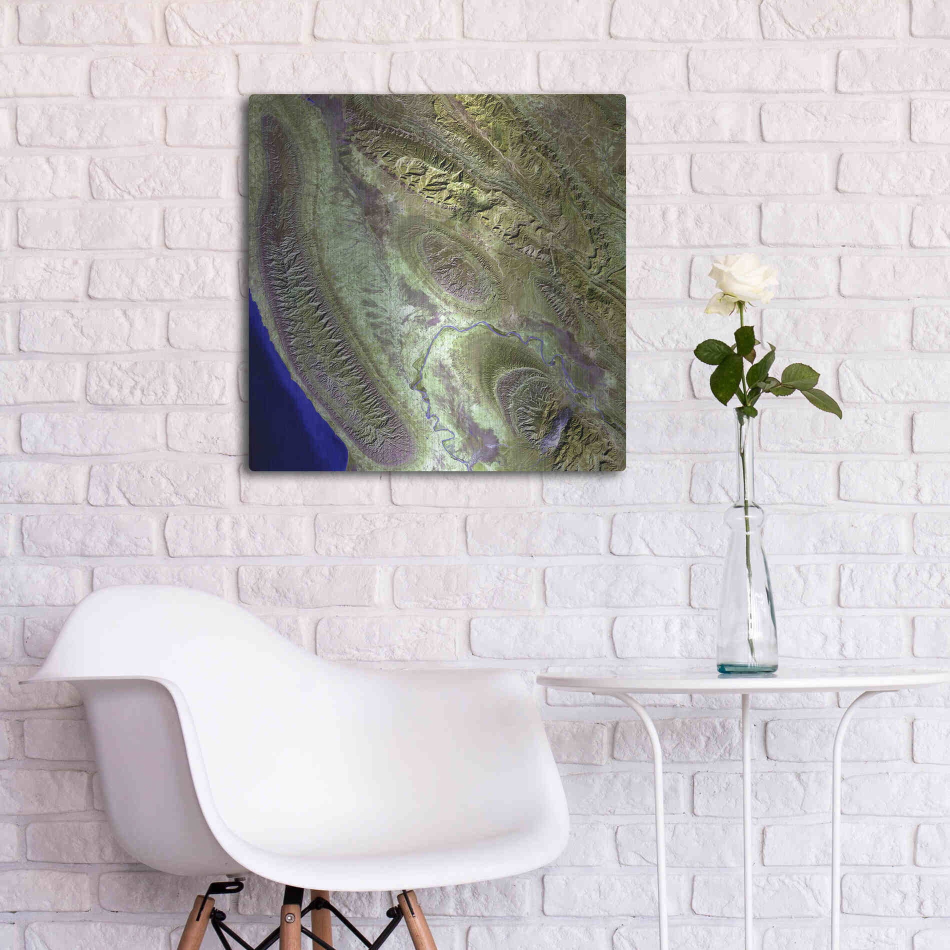 Luxe Metal Art 'Earth as Art: Konari' Metal Wall Art,24x24