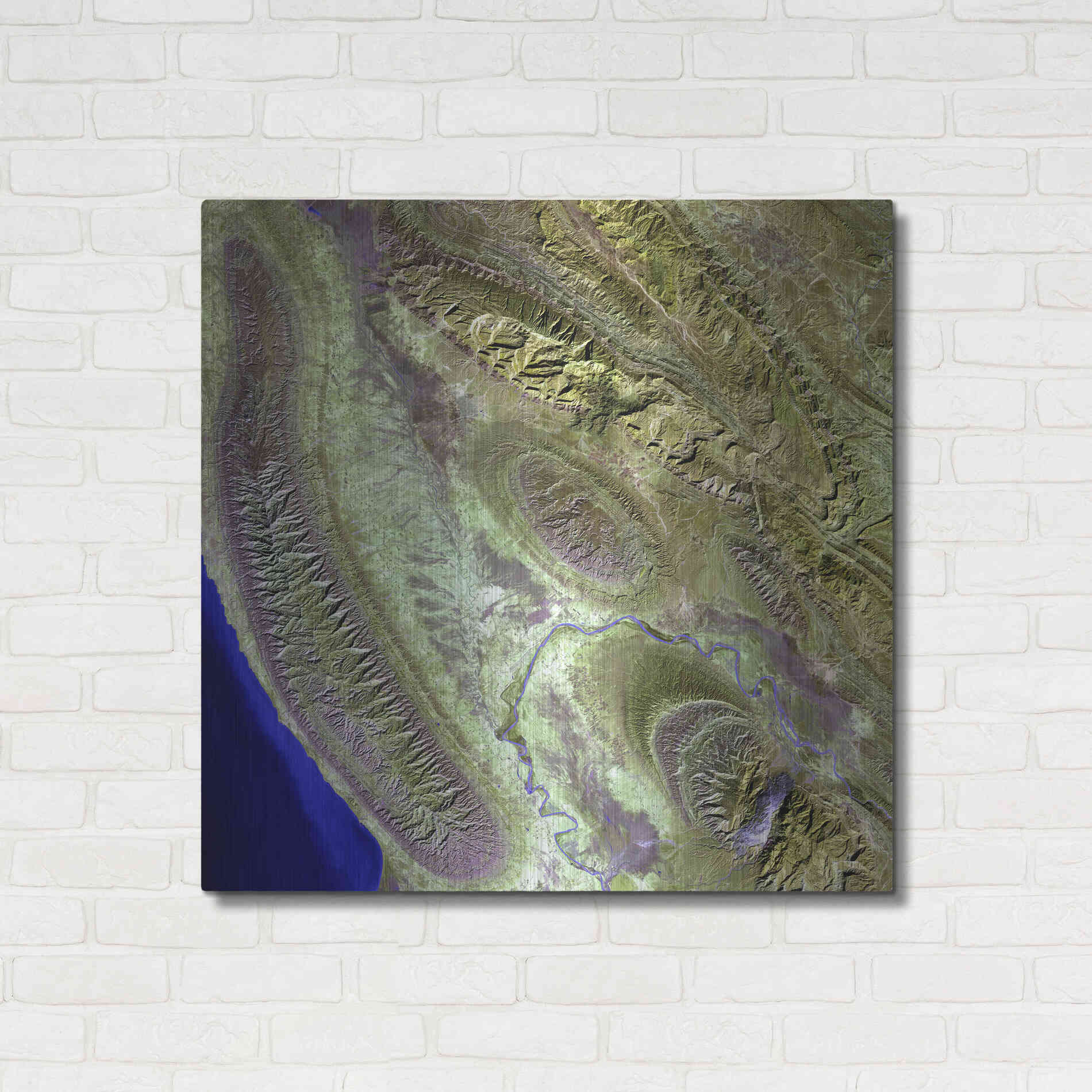 Luxe Metal Art 'Earth as Art: Konari' Metal Wall Art,36x36