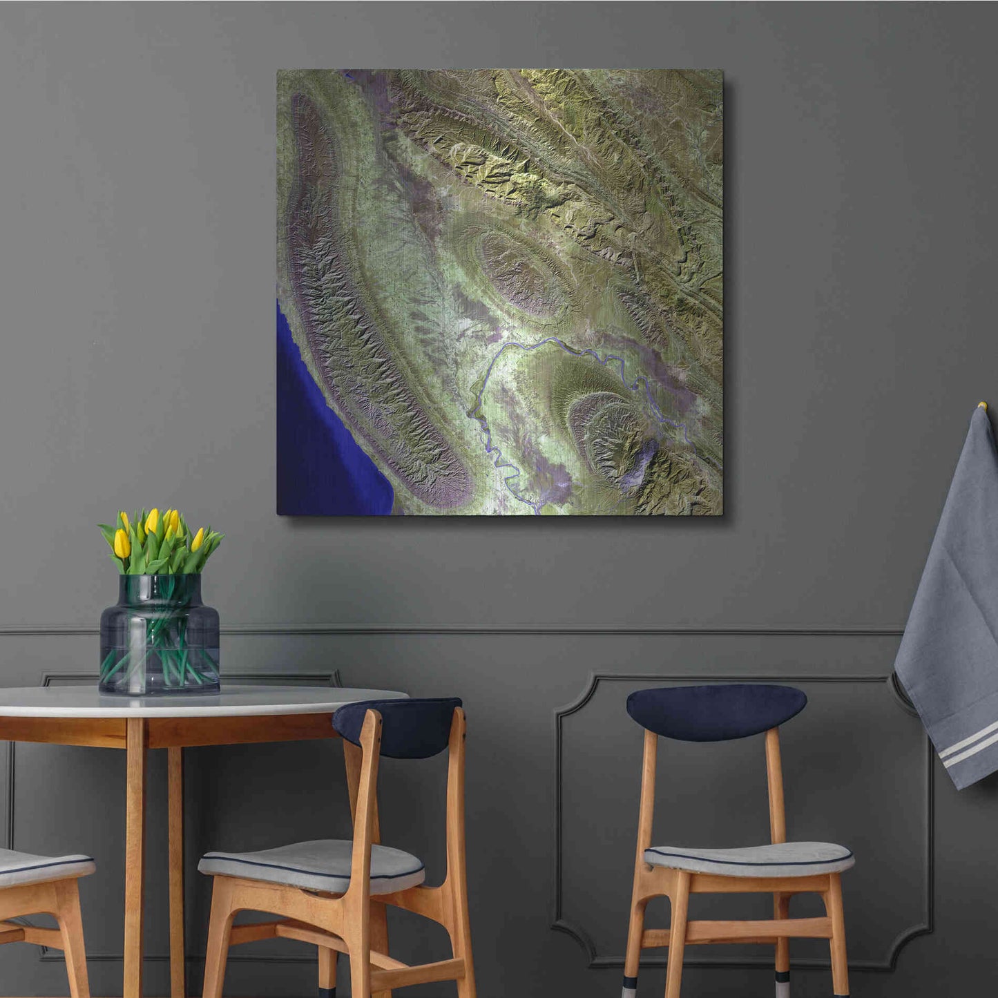 Luxe Metal Art 'Earth as Art: Konari' Metal Wall Art,36x36