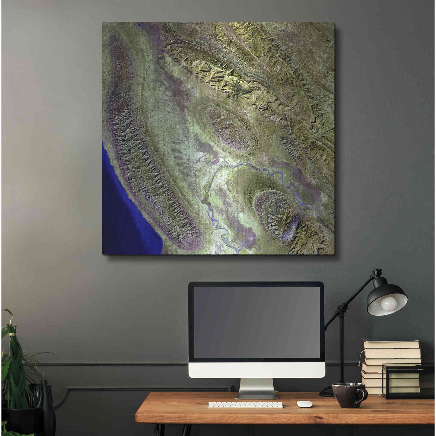 Luxe Metal Art 'Earth as Art: Konari' Metal Wall Art,36x36