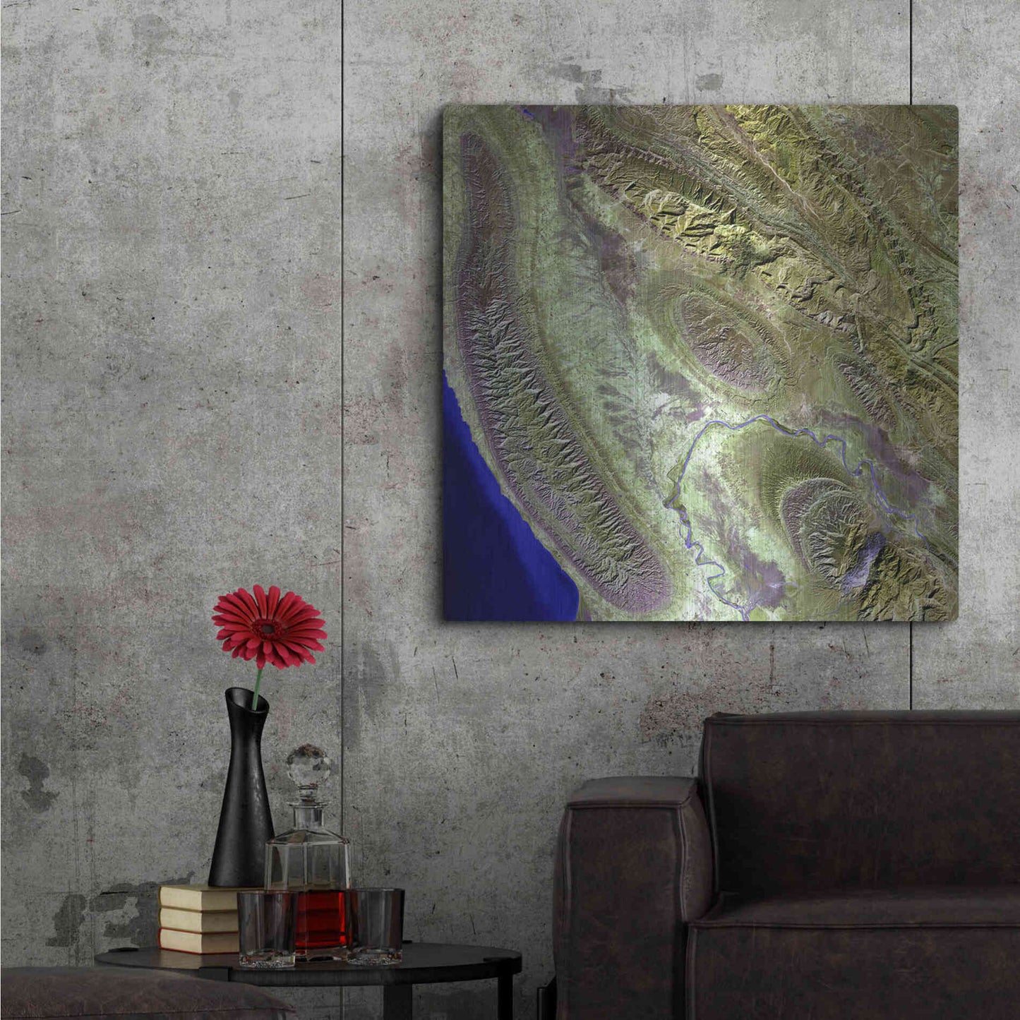 Luxe Metal Art 'Earth as Art: Konari' Metal Wall Art,36x36