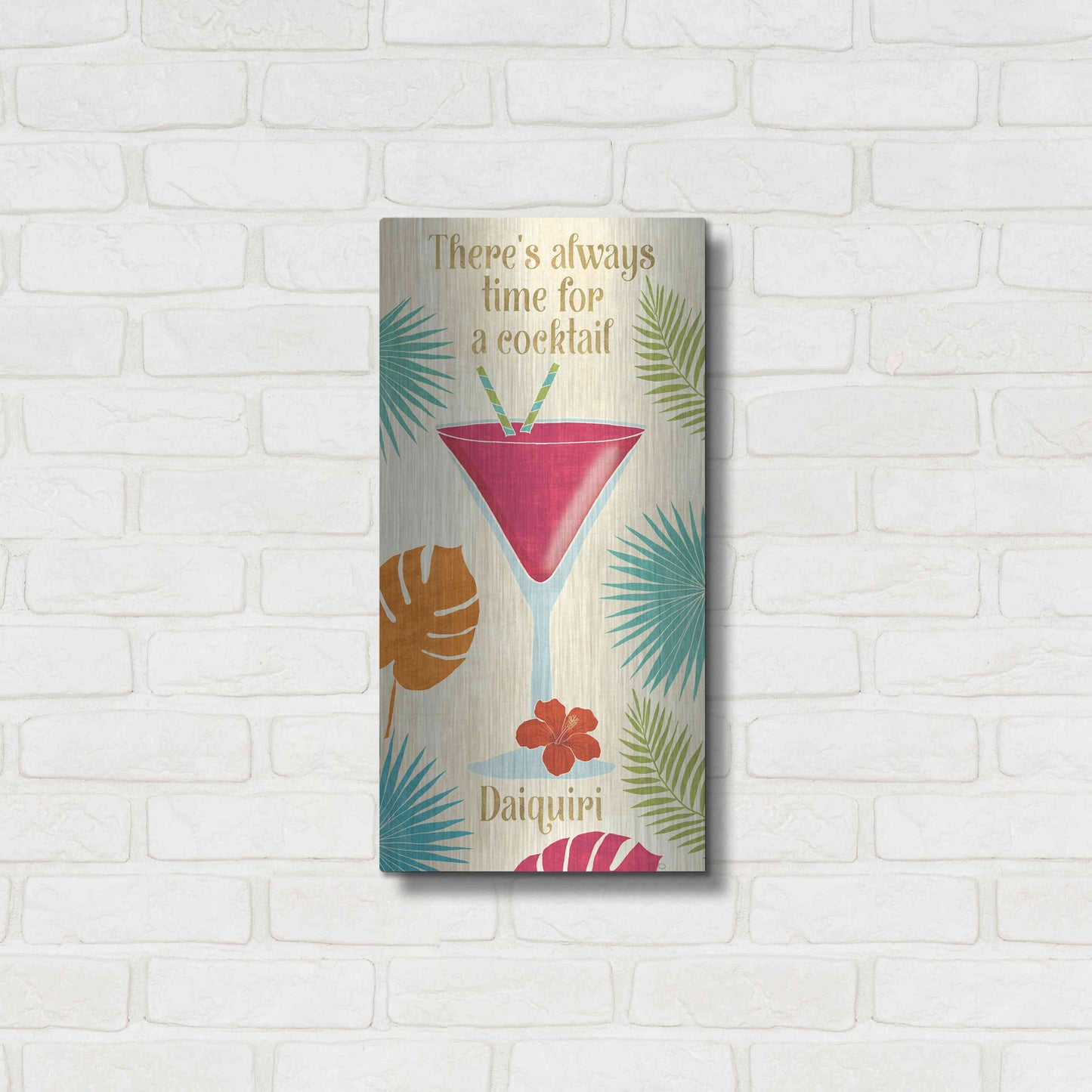 Luxe Metal Art 'Exotic Breeze XIII' by Veronique Charron, Metal Wall Art,12x24