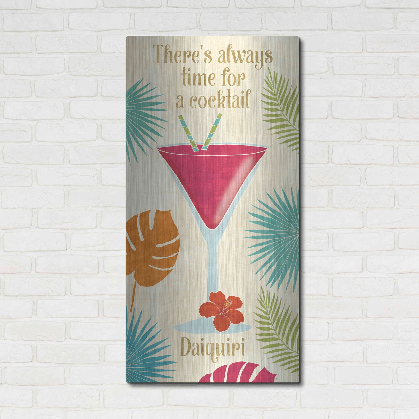 Luxe Metal Art 'Exotic Breeze XIII' by Veronique Charron, Metal Wall Art,24x48