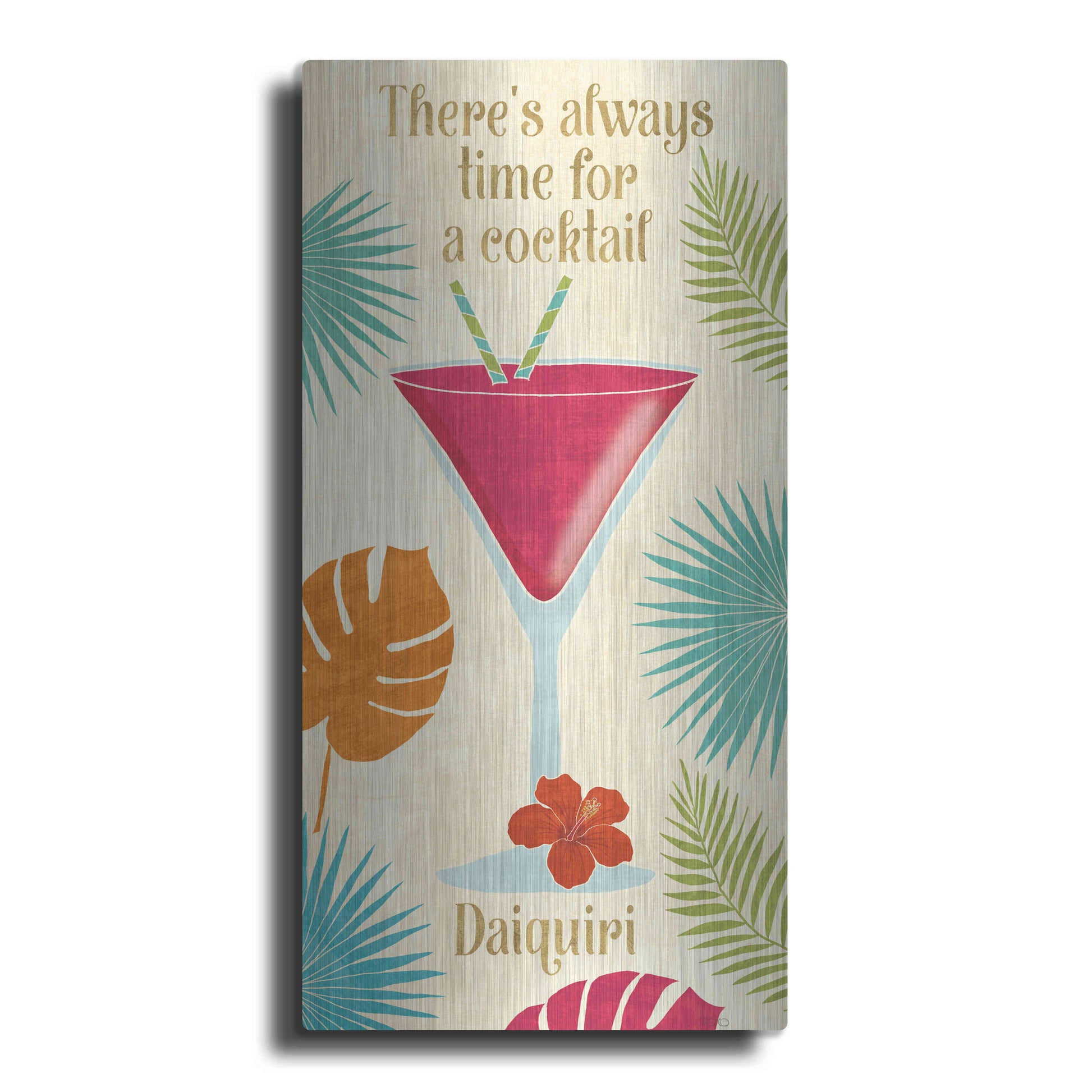 Luxe Metal Art 'Exotic Breeze XIII' by Veronique Charron, Metal Wall Art