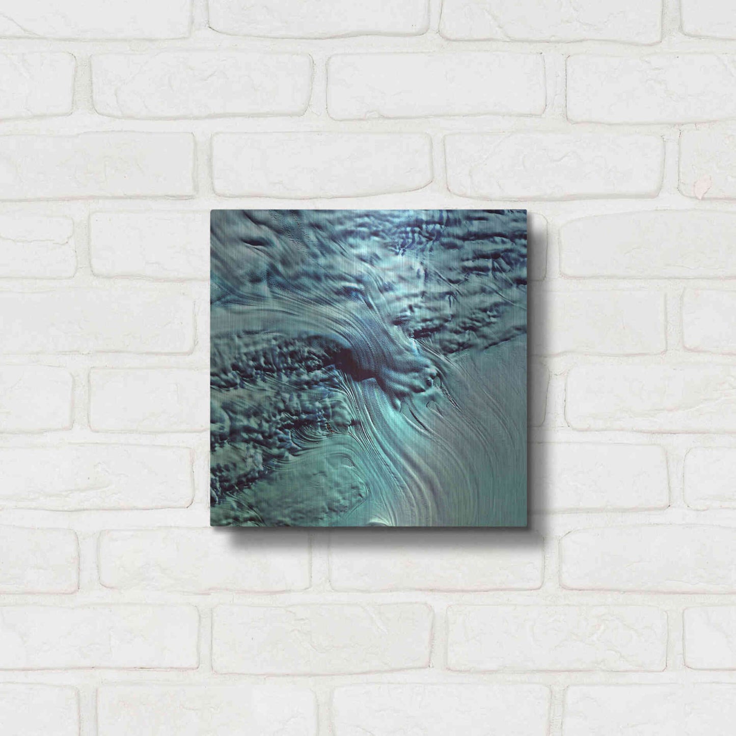 Luxe Metal Art 'Earth as Art: Lambert Glacier' Metal Wall Art,12x12