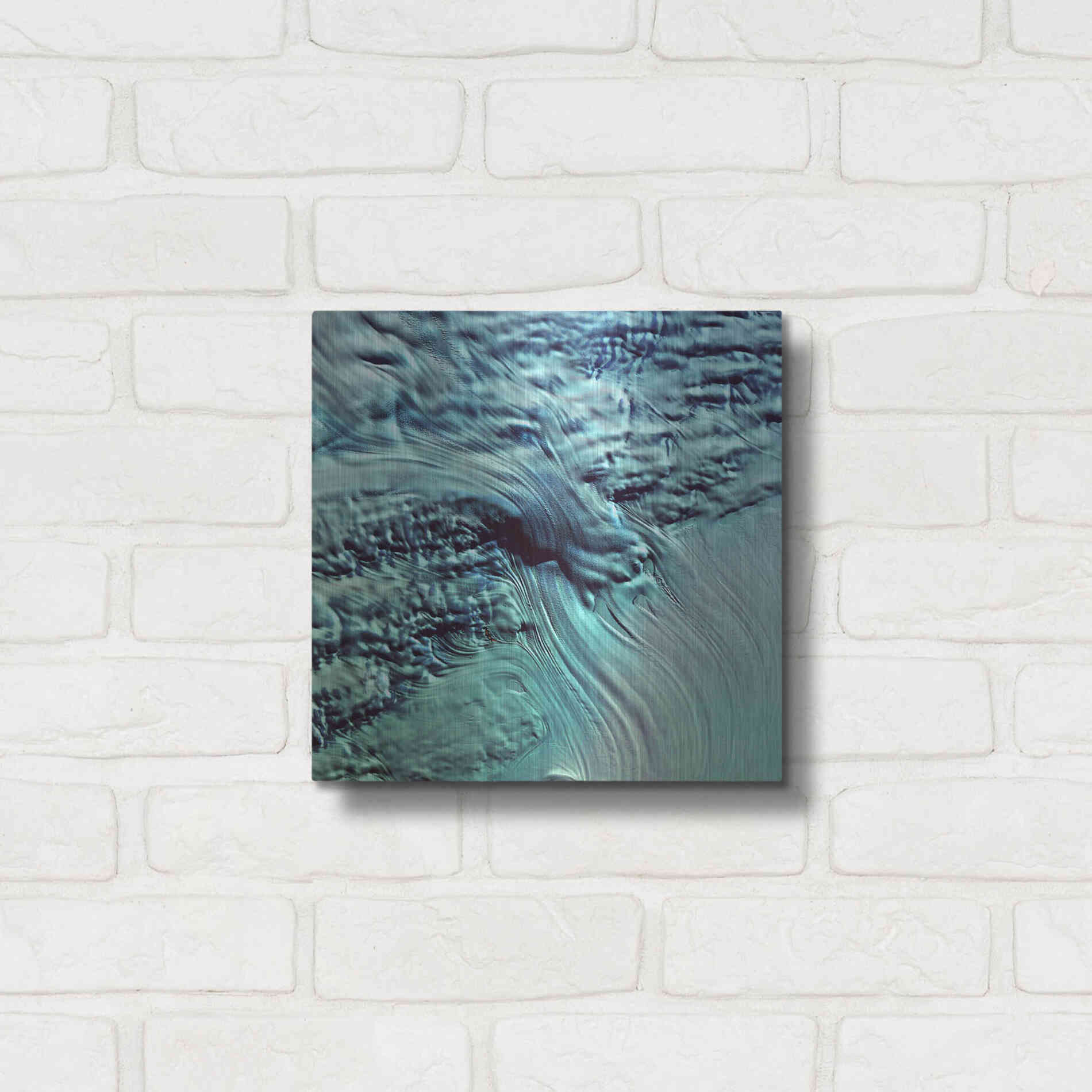 Luxe Metal Art 'Earth as Art: Lambert Glacier' Metal Wall Art,12x12