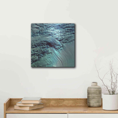Luxe Metal Art 'Earth as Art: Lambert Glacier' Metal Wall Art,12x12