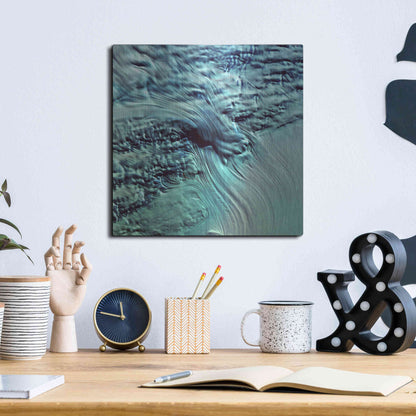 Luxe Metal Art 'Earth as Art: Lambert Glacier' Metal Wall Art,12x12