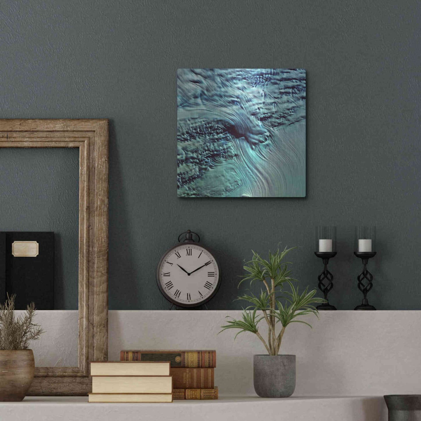 Luxe Metal Art 'Earth as Art: Lambert Glacier' Metal Wall Art,12x12