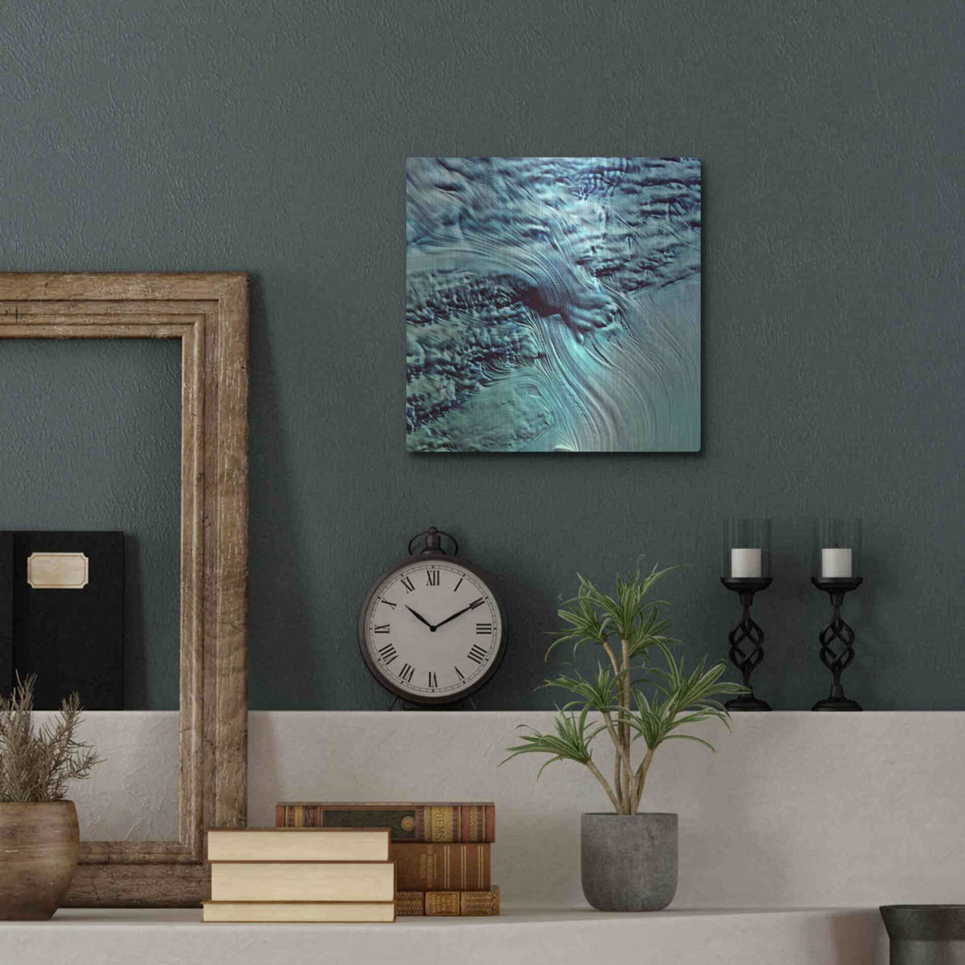 Luxe Metal Art 'Earth as Art: Lambert Glacier' Metal Wall Art,12x12