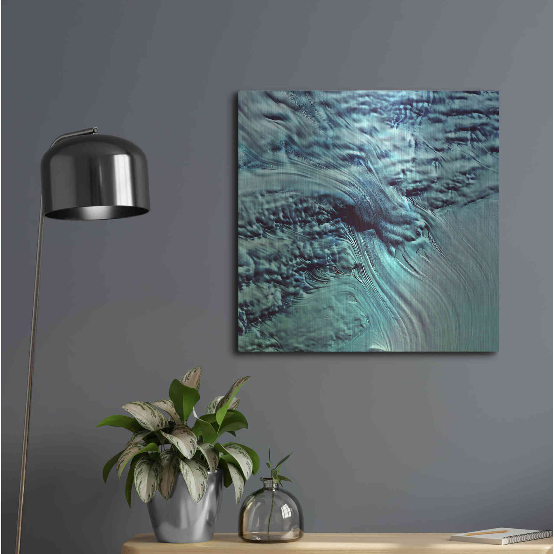 Luxe Metal Art 'Earth as Art: Lambert Glacier' Metal Wall Art,24x24