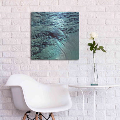 Luxe Metal Art 'Earth as Art: Lambert Glacier' Metal Wall Art,24x24