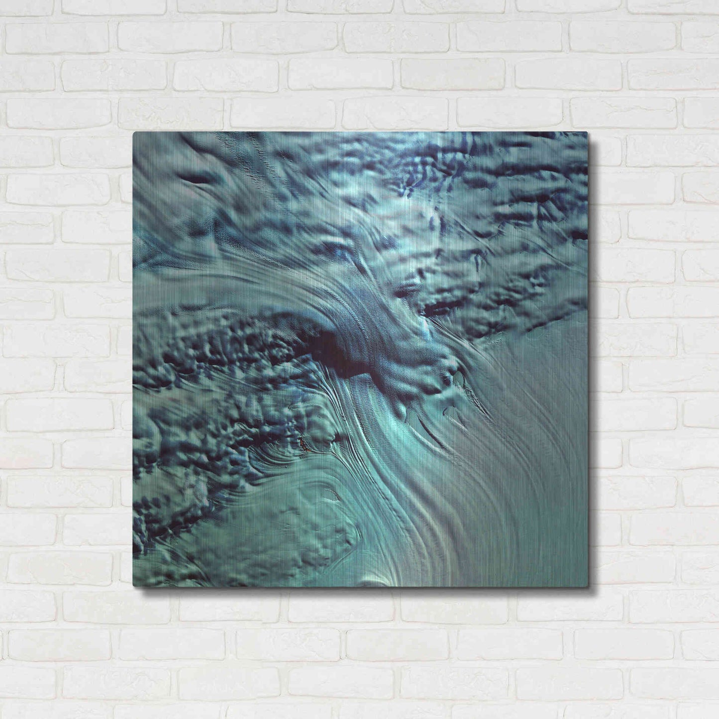 Luxe Metal Art 'Earth as Art: Lambert Glacier' Metal Wall Art,36x36
